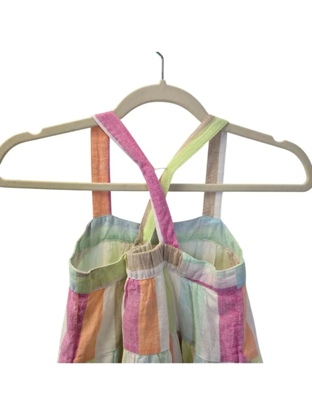 NWT Gap Kids Linen Blend Striped Babydoll Dress Size Small